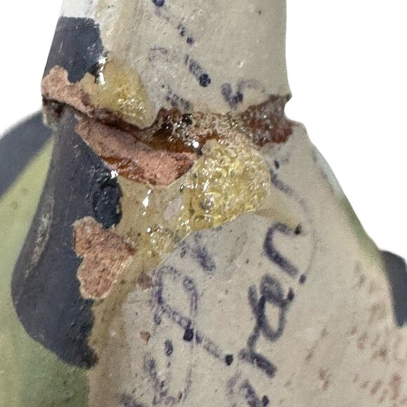 Vintage Signed Kachina Clown Pottery Figurine Naran Striped Watermelon 3" READ - Picture 6 of 9